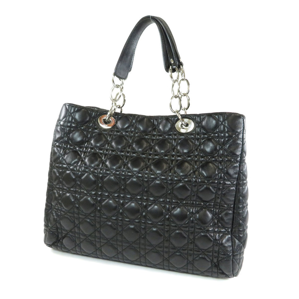 Christian Dior Tote Bag Leather Black - Picture 1 of 8